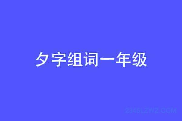 夕字组词一年级